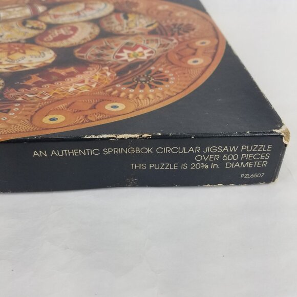 Springbok Ukrainian Folk Art Circular Puzzle Pysanky Easter Eggs Complete 1977 - Picture 7 of 13